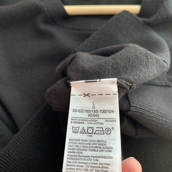 Black Cotton Sweater - Picture 3 of 3